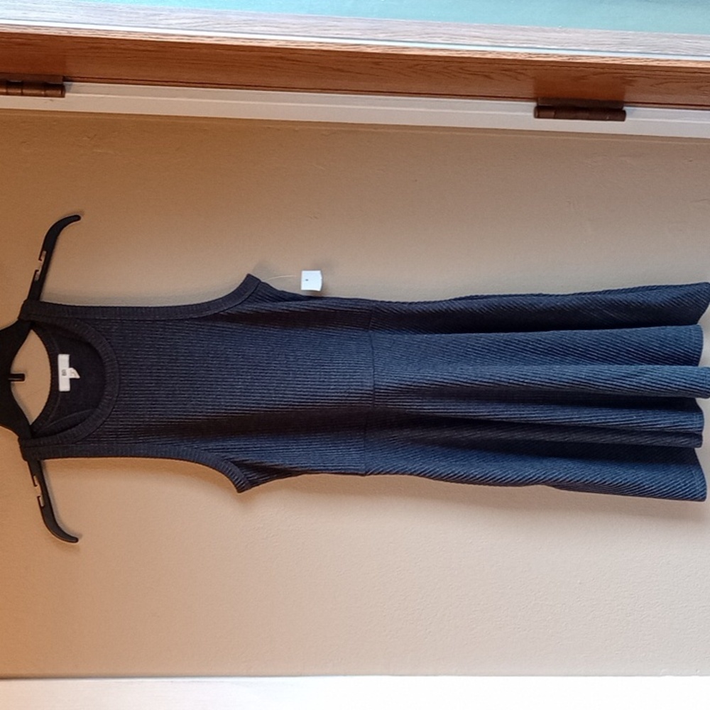 BP Ripped Fit and Flare Tank Gray Dress with Pockets New Size S